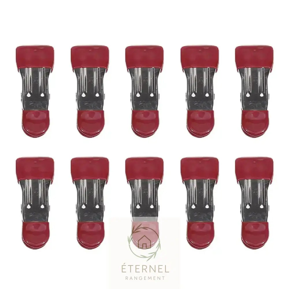 Petites pinces à linge en acier inoxydable – solides antirouille et durables (lot de 10 ou 20 pièces) red