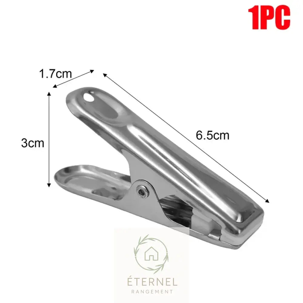 Pinces à linge en acier inoxydable 6,5 cm – solides antirouille et durables (lot de 1 à 30 pièces) 1pc
