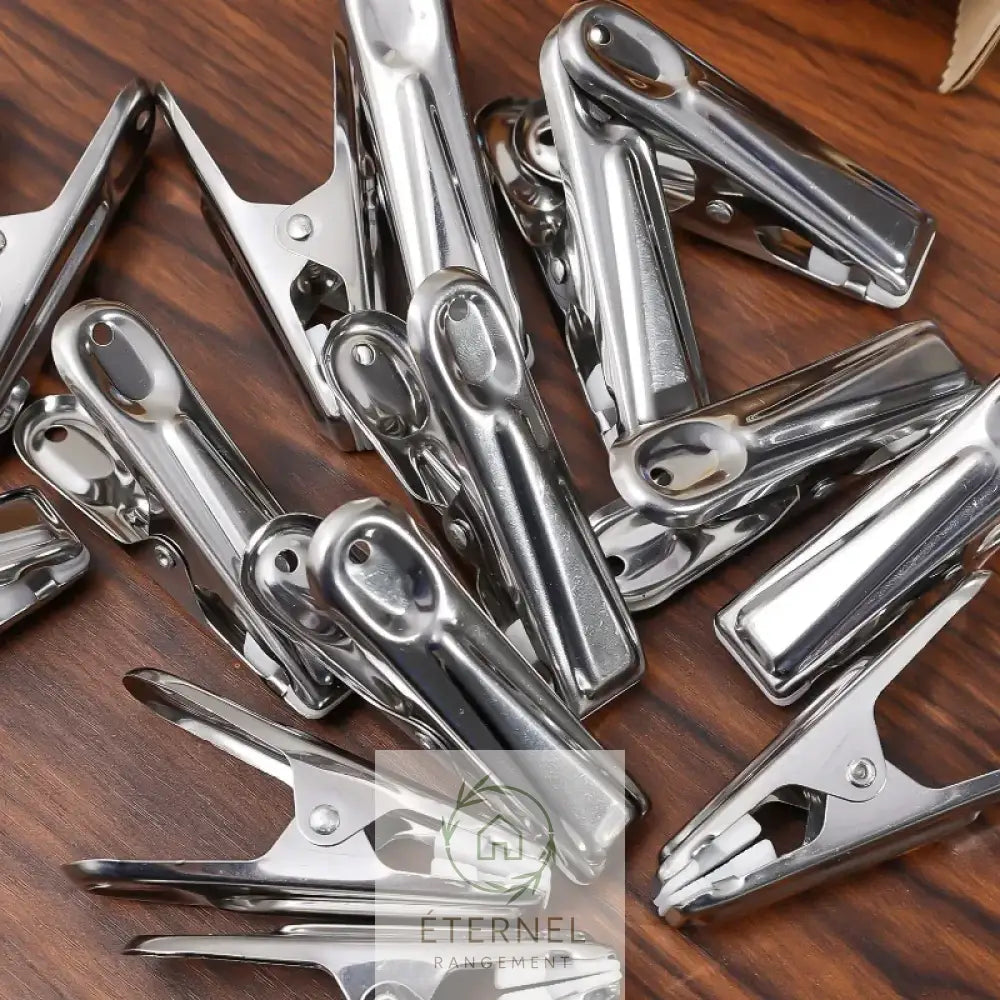 Pinces à linge en acier inoxydable 6,5 cm – solides antirouille et durables (lot de 1 à 30 pièces)