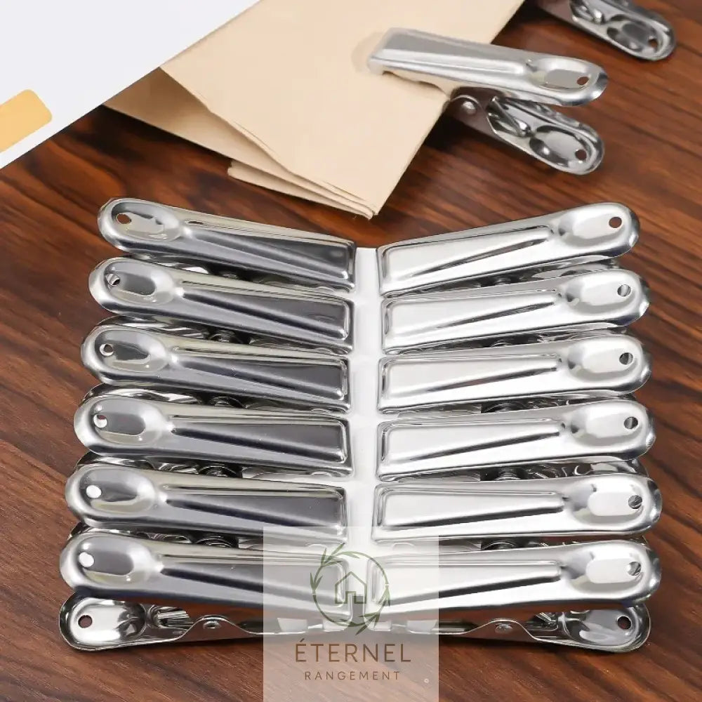 Pinces à linge en acier inoxydable 6,5 cm – solides antirouille et durables (lot de 1 à 30 pièces)