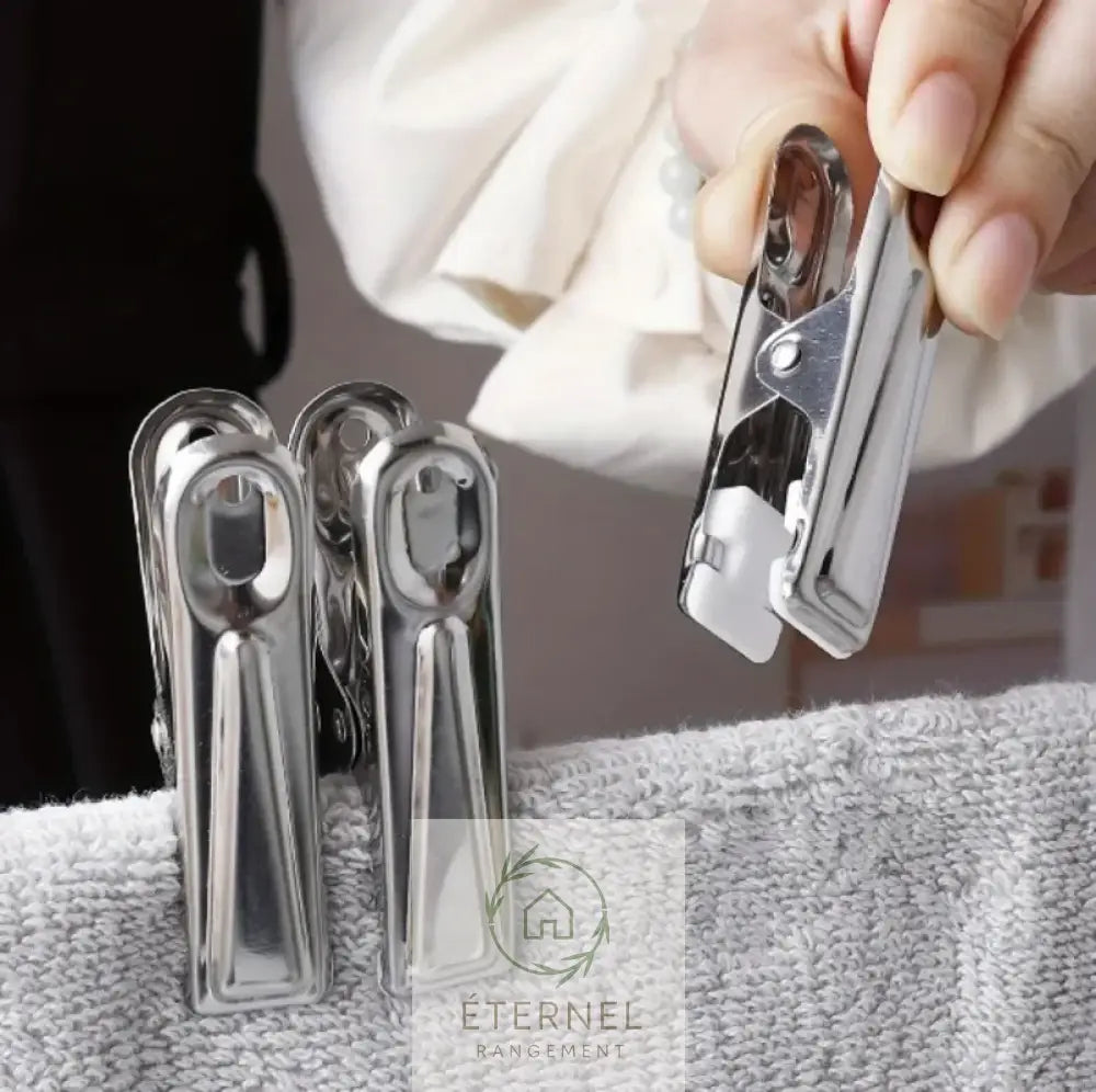 Pinces à linge en acier inoxydable 6,5 cm – solides antirouille et durables (lot de 1 à 30 pièces)