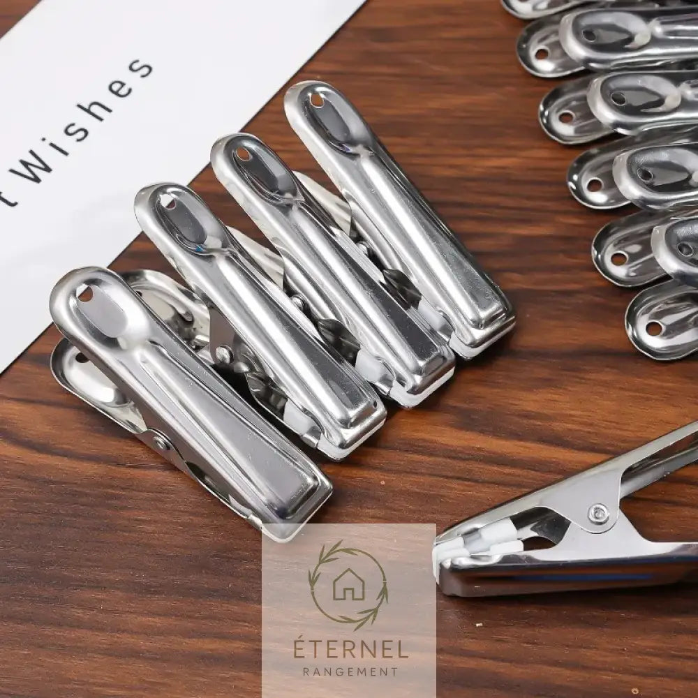 Pinces à linge en acier inoxydable 6,5 cm – solides antirouille et durables (lot de 1 à 30 pièces)