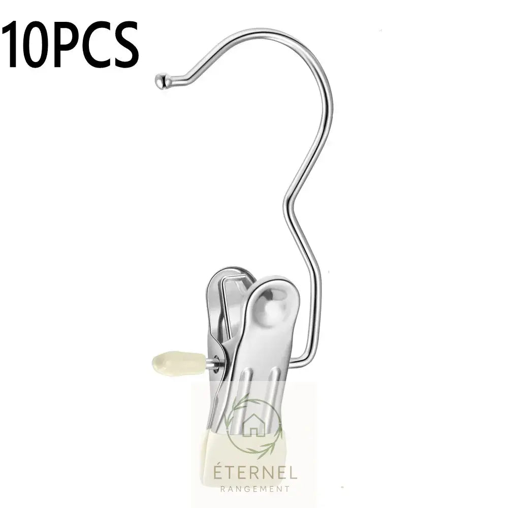Pinces à linge en acier inoxydable – résistantes et durables 10PCS White