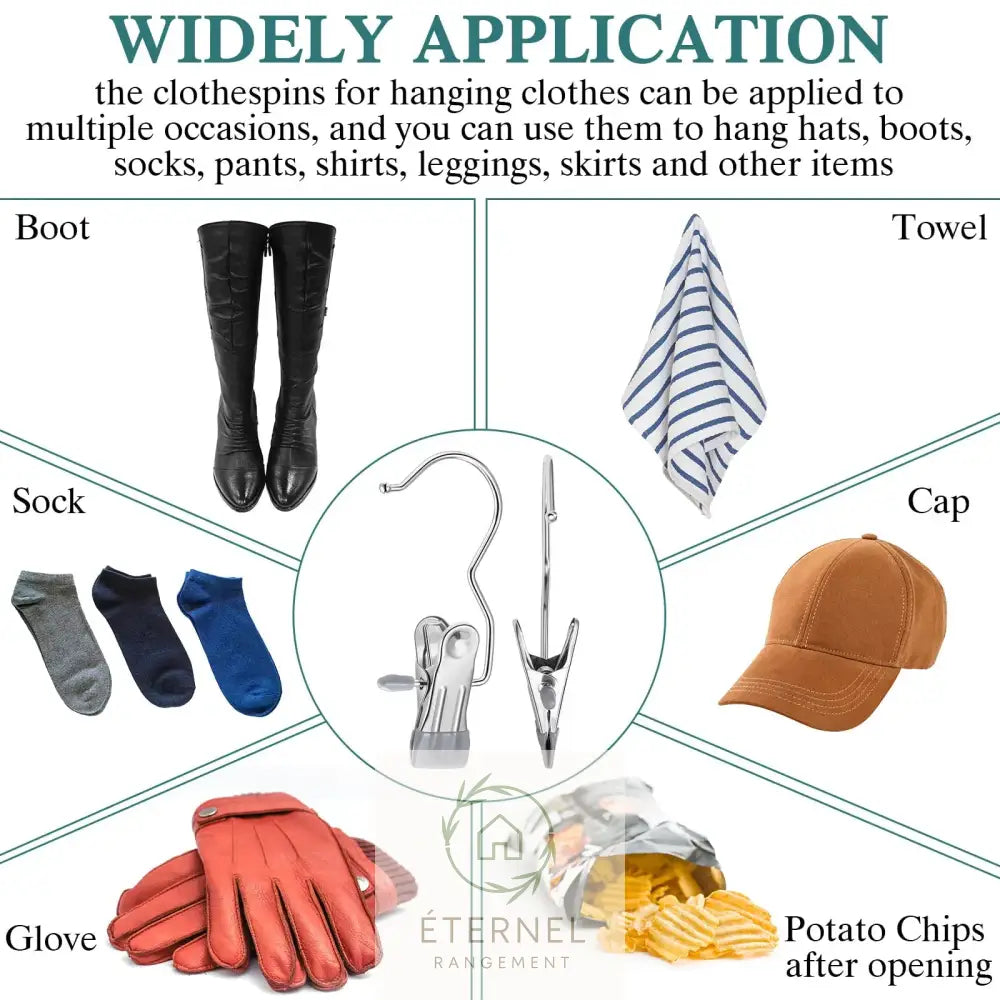 Pinces à linge en acier inoxydable – résistantes et durables