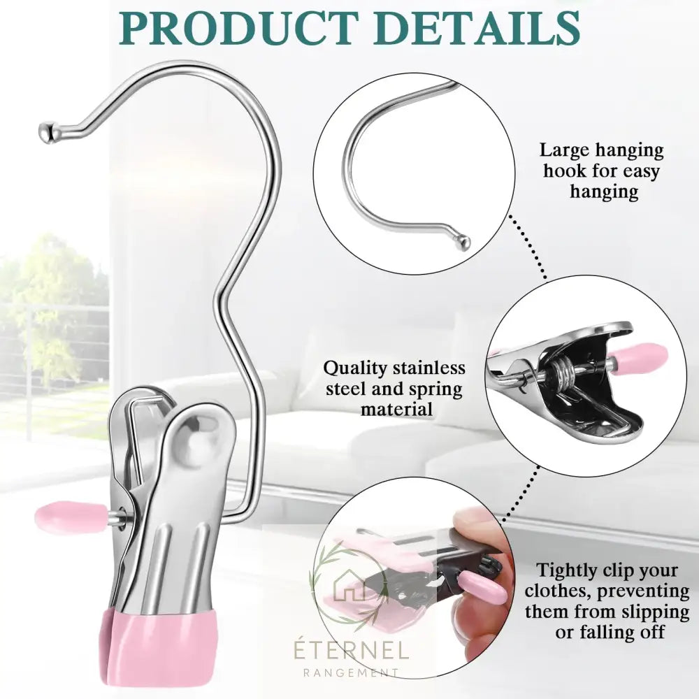 Pinces à linge en acier inoxydable – résistantes et durables