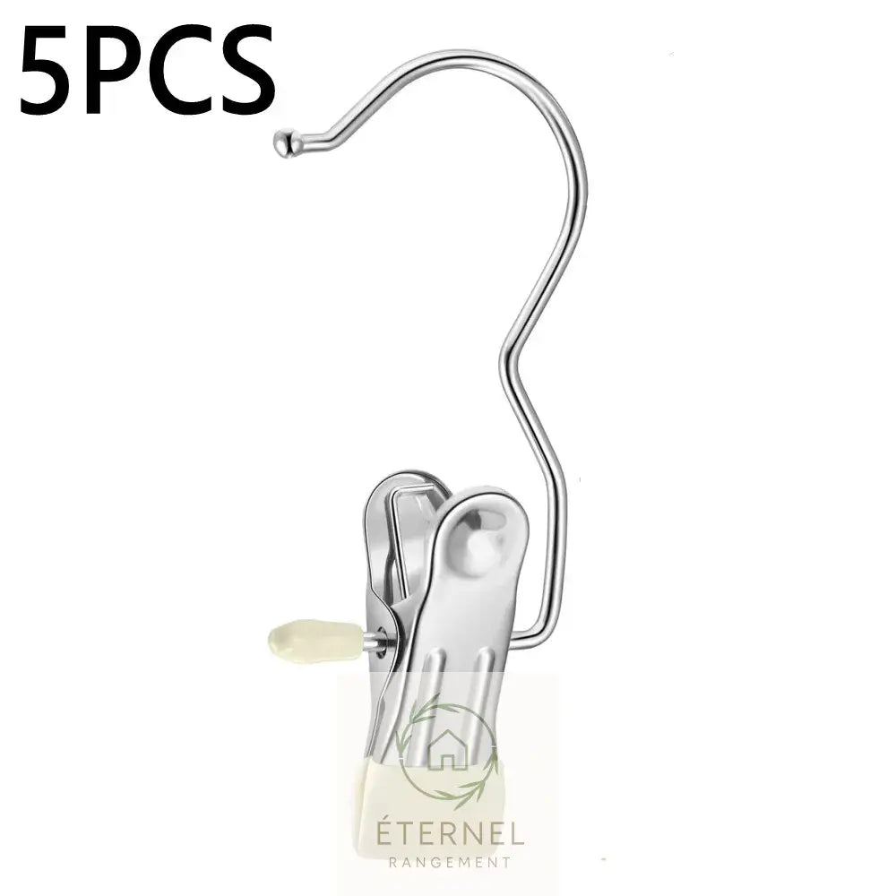 Pinces à linge en acier inoxydable – résistantes et durables 5PCS White