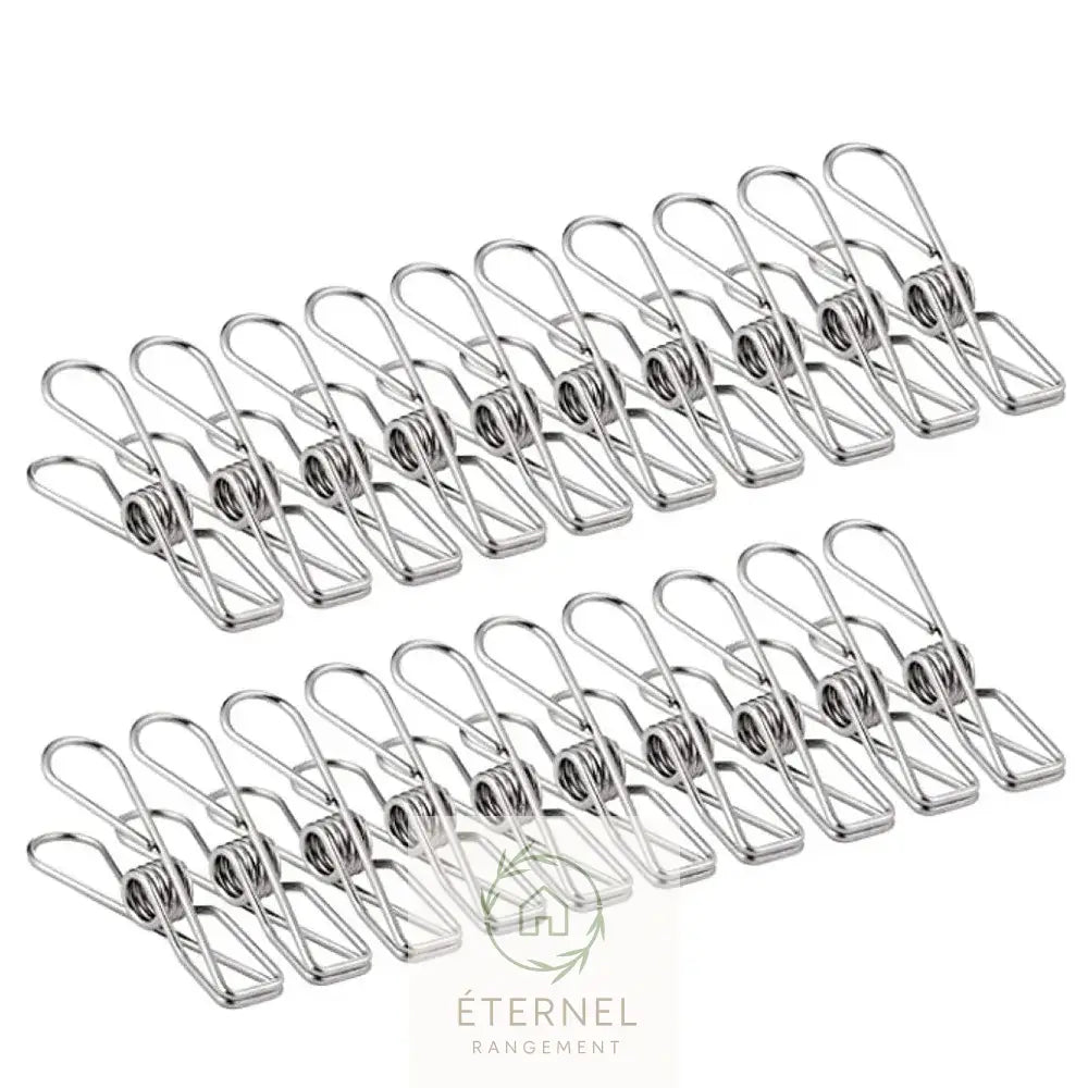 Pinces à linge en acier inoxydable – solides antirouille et durables (lot de 10 à 100 pièces) 10pcs 6cm