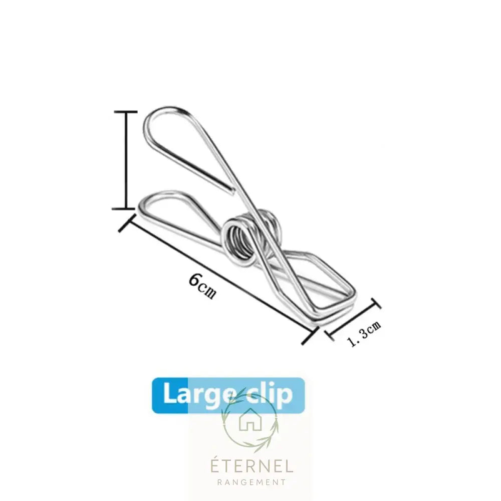 Pinces à linge en acier inoxydable – solides antirouille et durables (lot de 10 à 100 pièces)