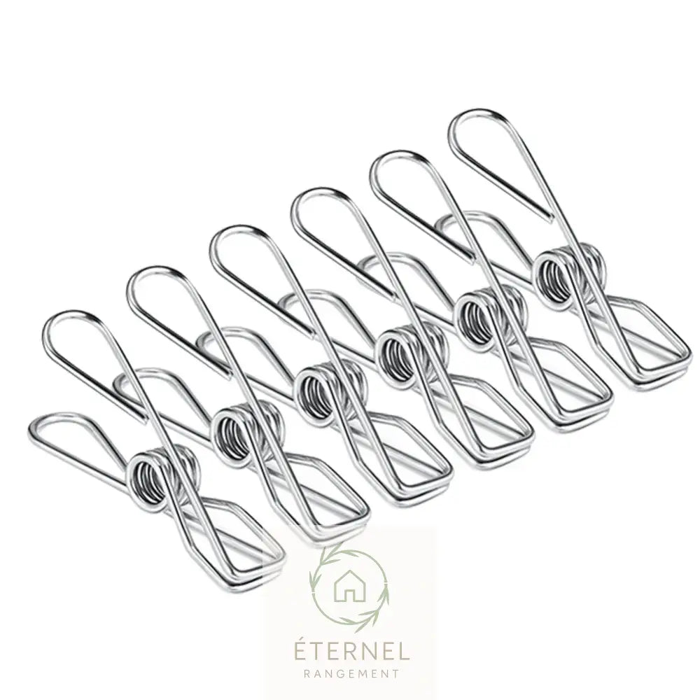 Pinces à linge en acier inoxydable – solides antirouille et durables (lot de 10 à 100 pièces)