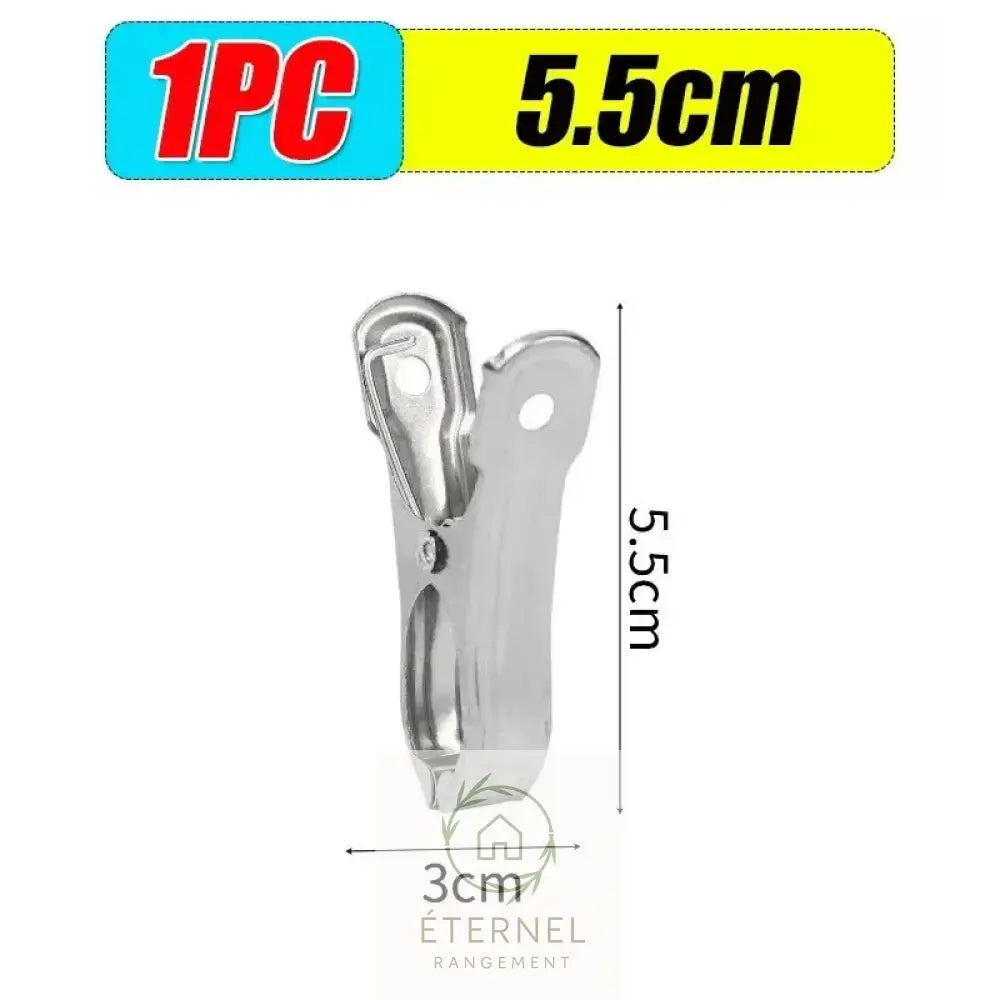 Pinces à linge en acier inoxydable – solides et antirouille (petit moyen ou grand format) 1PC-(5.5cm)