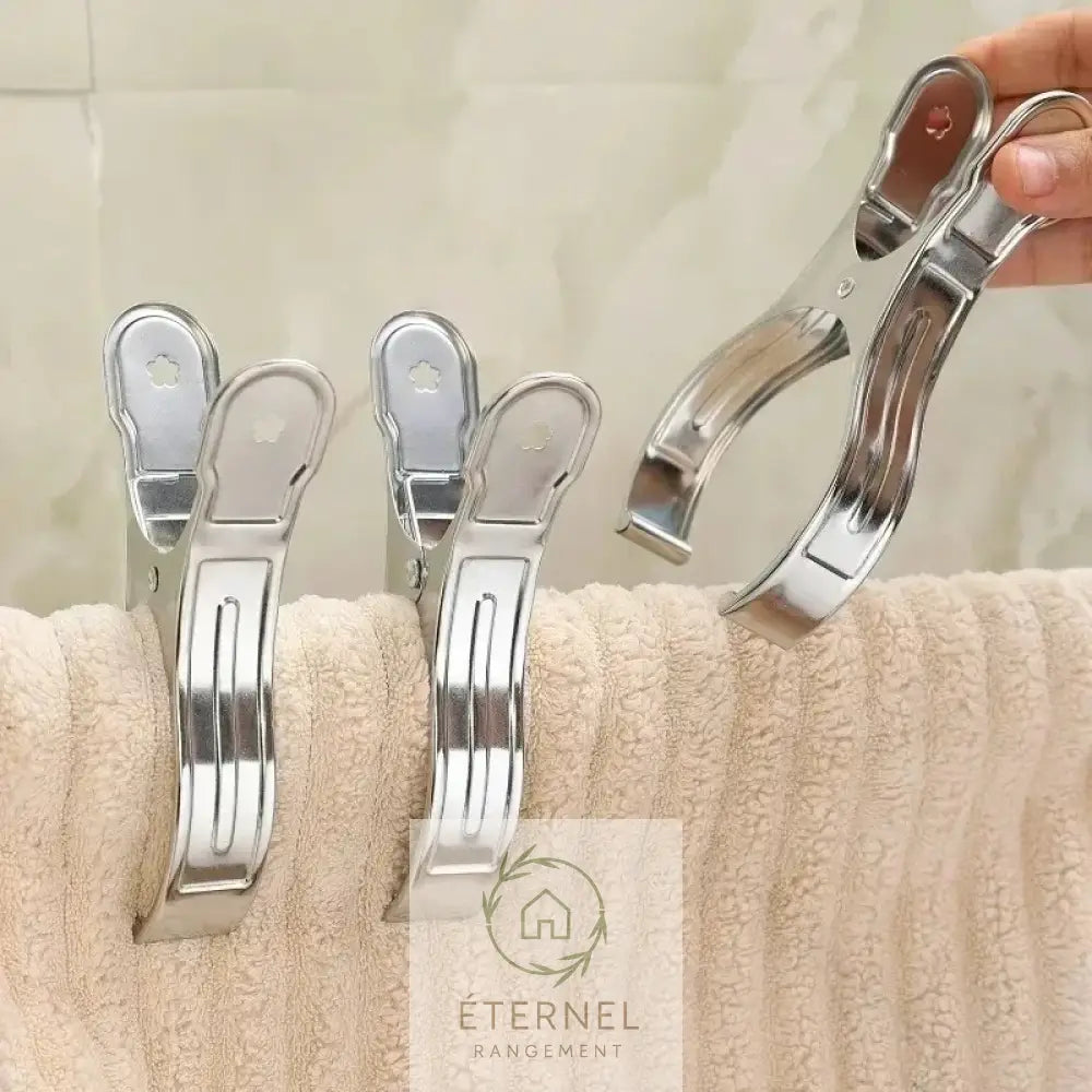 Pinces à linge en acier inoxydable – solides et antirouille (petit moyen ou grand format)