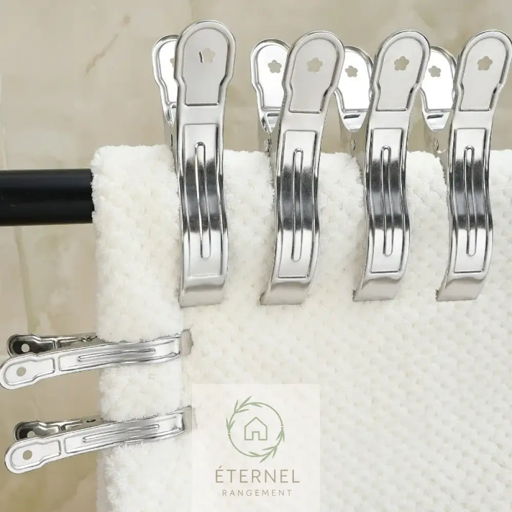Pinces à linge en acier inoxydable – solides et antirouille (petit moyen ou grand format)