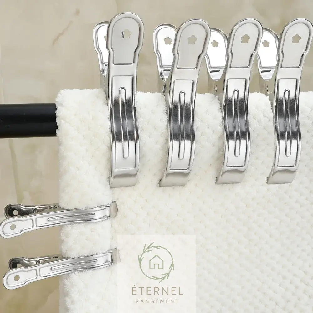 Pinces à linge en acier inoxydable – solides et antirouille (petit moyen ou grand format)