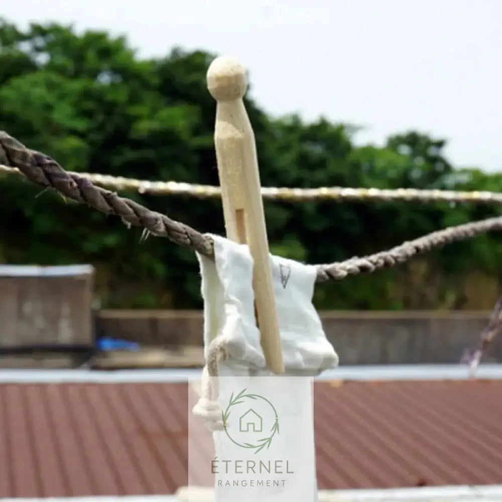 Pinces à linge en bois naturel – lot de pinces durables écologiques et polyvalentes