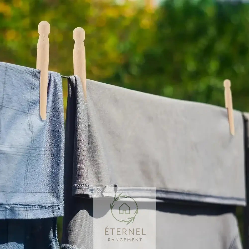 Pinces à linge en bois naturel – lot de pinces durables écologiques et polyvalentes