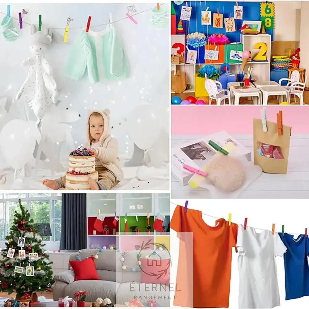 Pinces à linge en bois – solides durables et sans plastique (lot de 5 à 50 pièces)