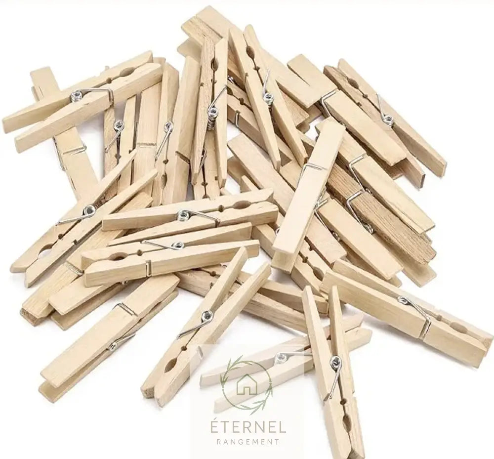 Pinces à linge en bois – solides durables et sans plastique (lot de 5 à 50 pièces) Natural 72mm 5Pcs