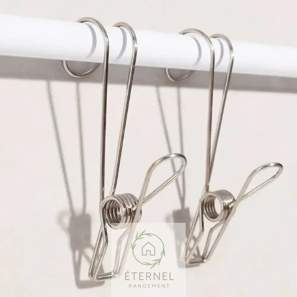 Pinces de Rangement en Acier Inoxydable – Lot de 5 à 20 Pièces