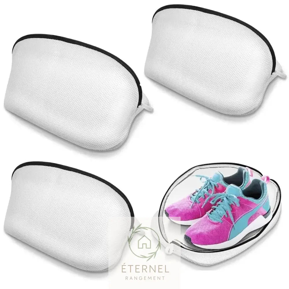 Sac de lavage en maille pour chaussures et vêtements – protection anti-enchevêtrement avec fermeture éclair