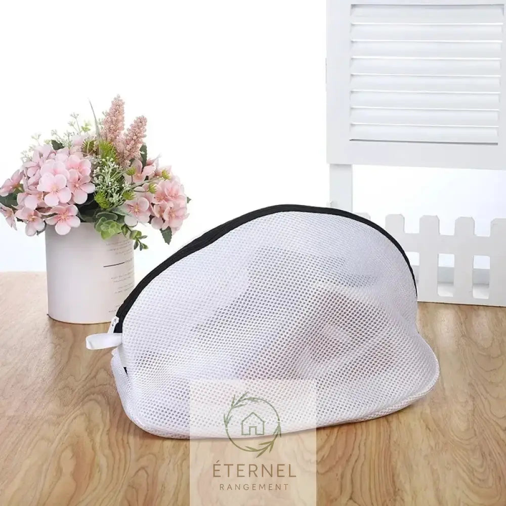 Sac de lavage en maille pour chaussures et vêtements – protection anti-enchevêtrement avec fermeture éclair Black / M
