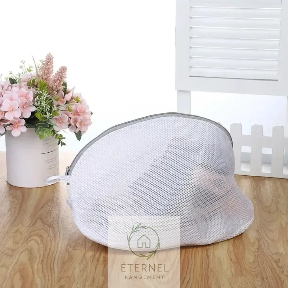 Sac de lavage en maille pour chaussures et vêtements – protection anti-enchevêtrement avec fermeture éclair Gray / M