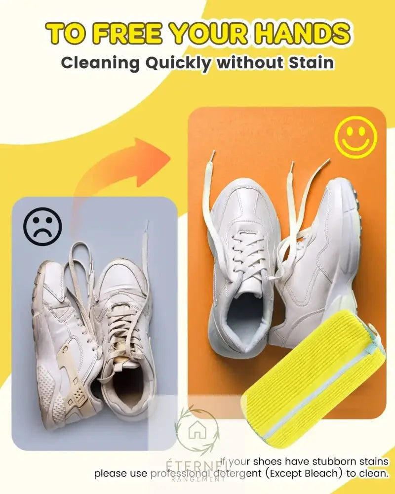 Sac de lavage pour chaussures – polyester nylon résistant avec crochet et fermeture éclair