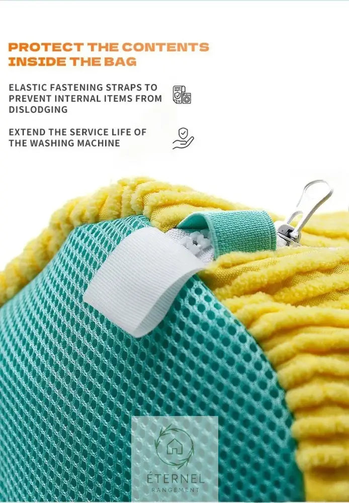 Sac de lavage pour chaussures – polyester nylon résistant avec crochet et fermeture éclair