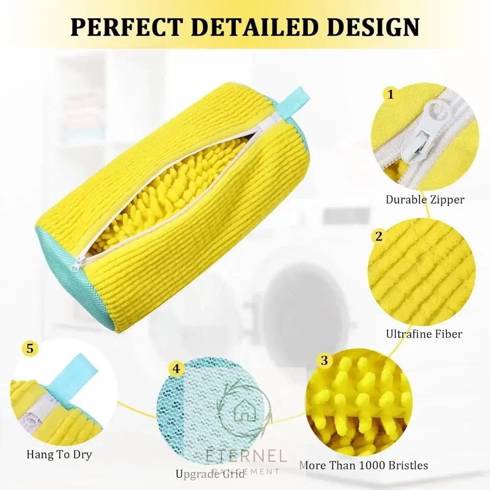 Sac de lavage pour chaussures – polyester nylon résistant avec crochet et fermeture éclair