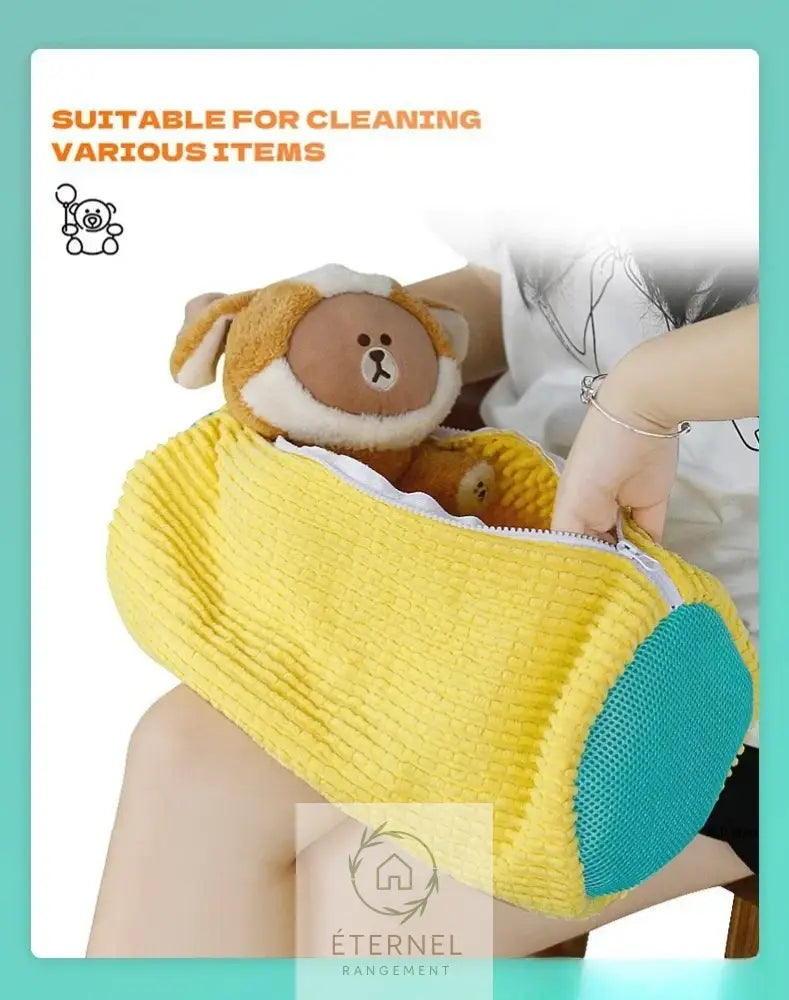 Sac de lavage pour chaussures – polyester nylon résistant avec crochet et fermeture éclair