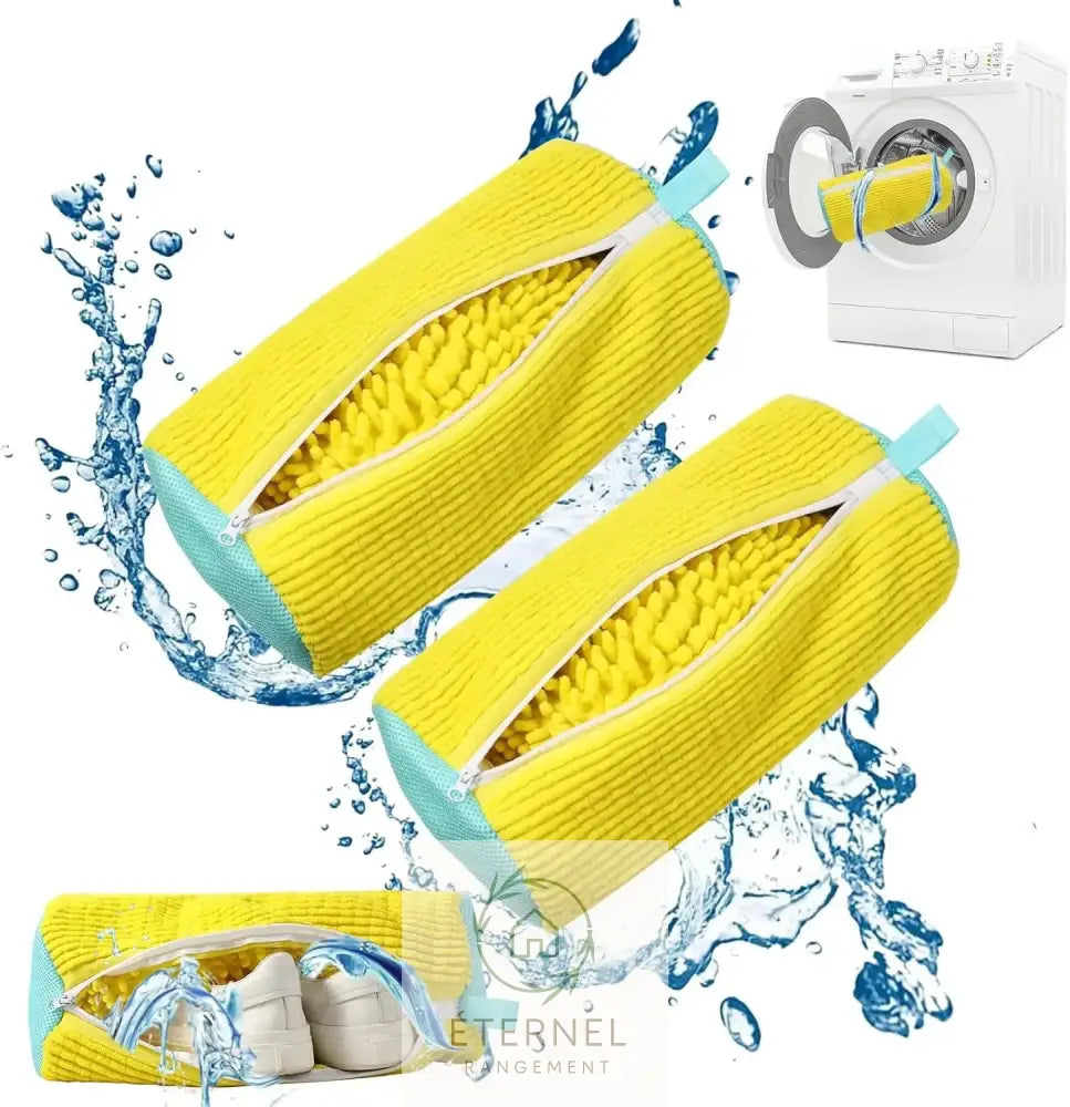Sac de lavage pour chaussures – polyester nylon résistant avec crochet et fermeture éclair