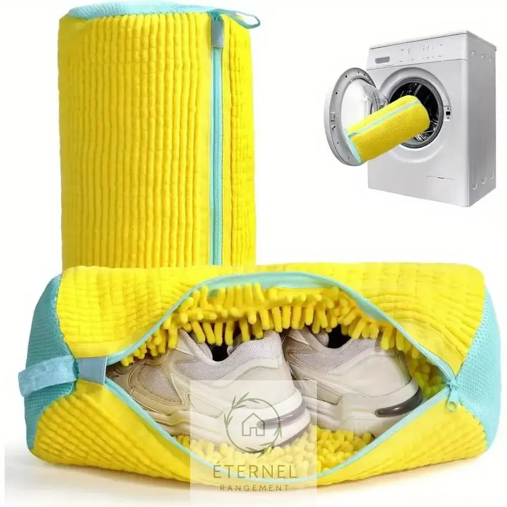 Sac de lavage pour chaussures – polyester nylon résistant avec crochet et fermeture éclair