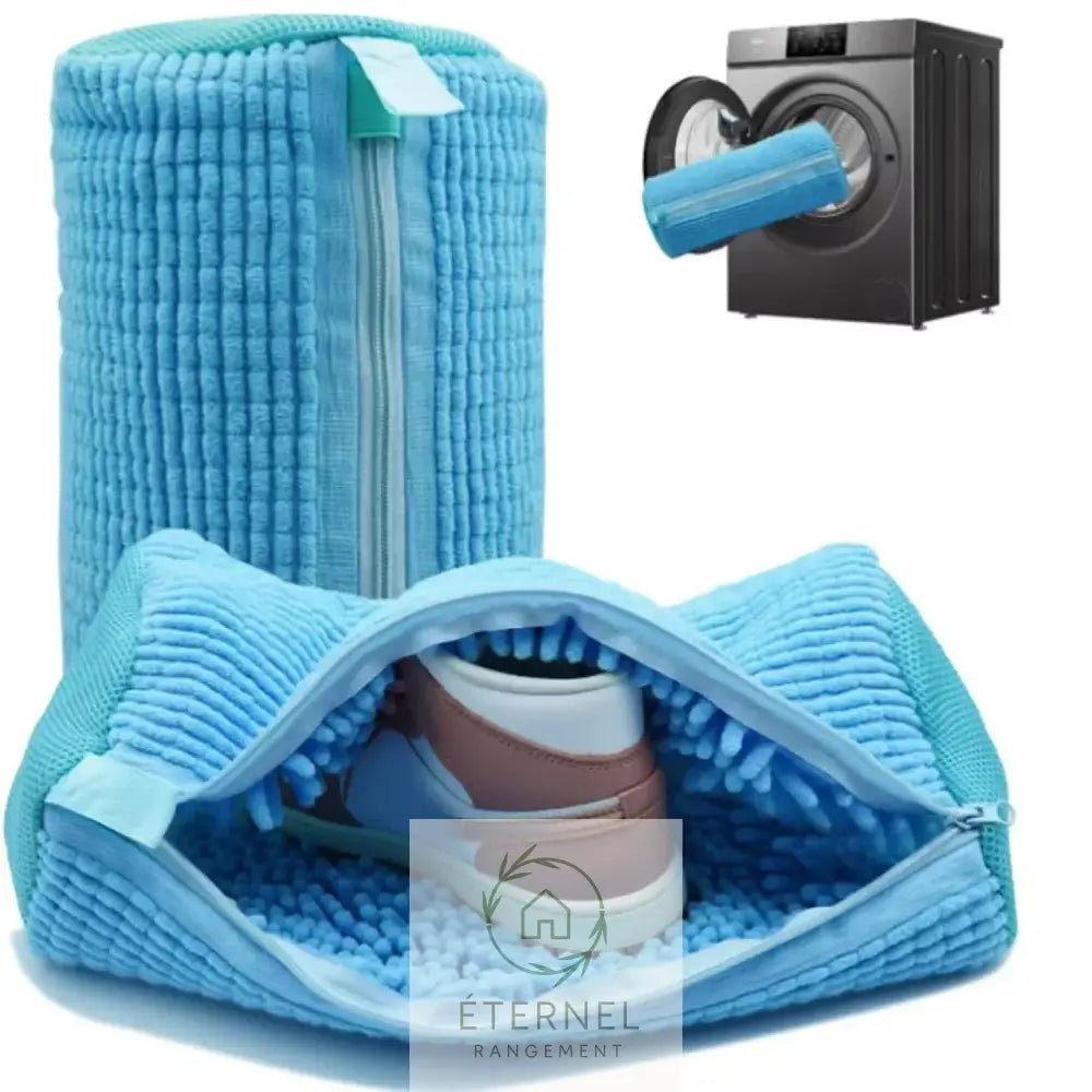 Sac de lavage pour chaussures – polyester nylon résistant avec crochet et fermeture éclair