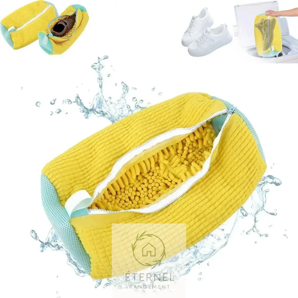 Sac de lavage pour chaussures – polyester nylon résistant avec crochet et fermeture éclair