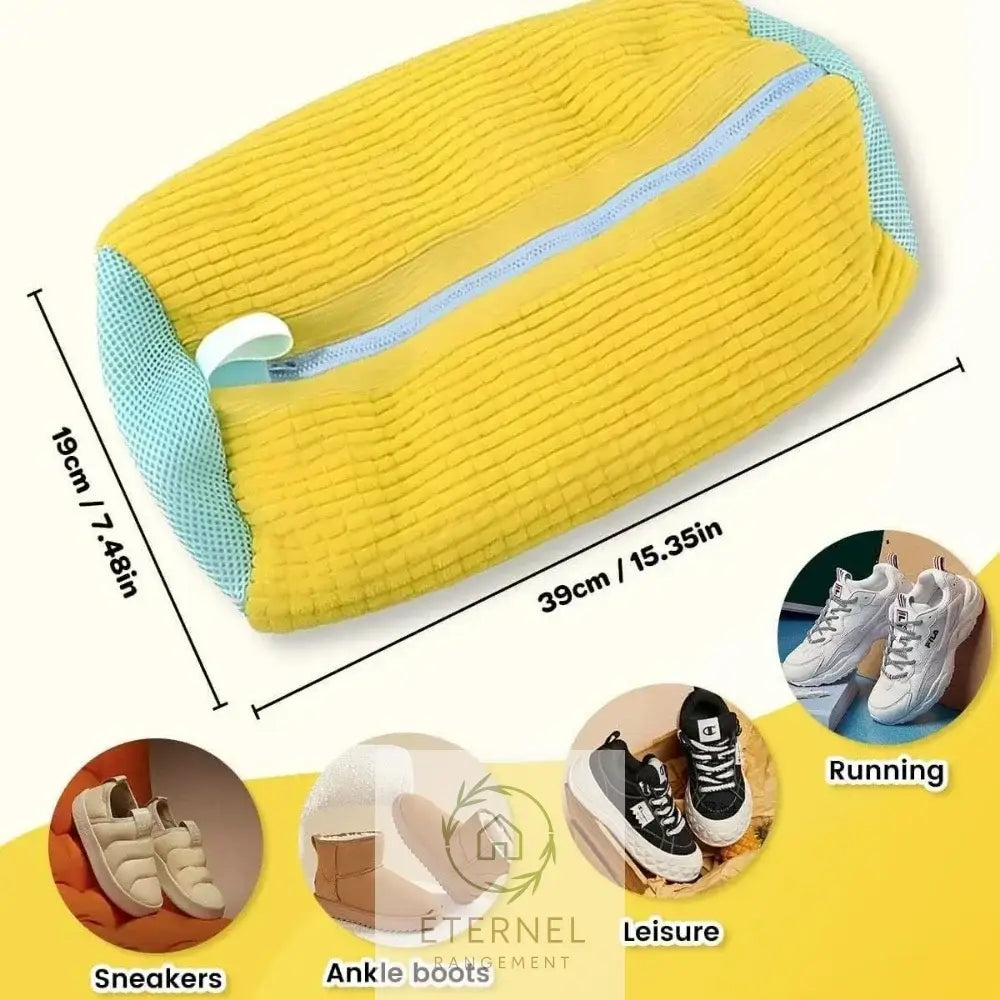 Sac de lavage pour chaussures – polyester nylon résistant avec crochet et fermeture éclair