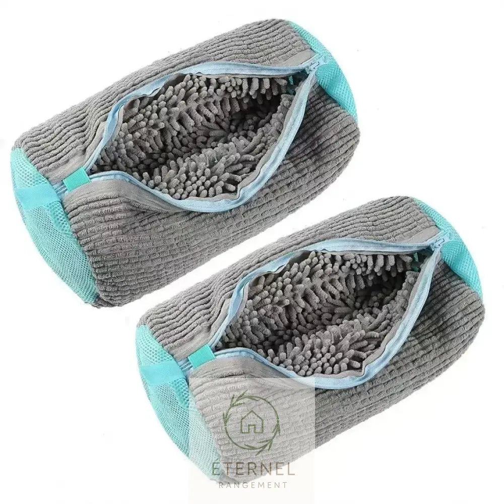 Sac de lavage pour chaussures – polyester nylon résistant avec crochet et fermeture éclair