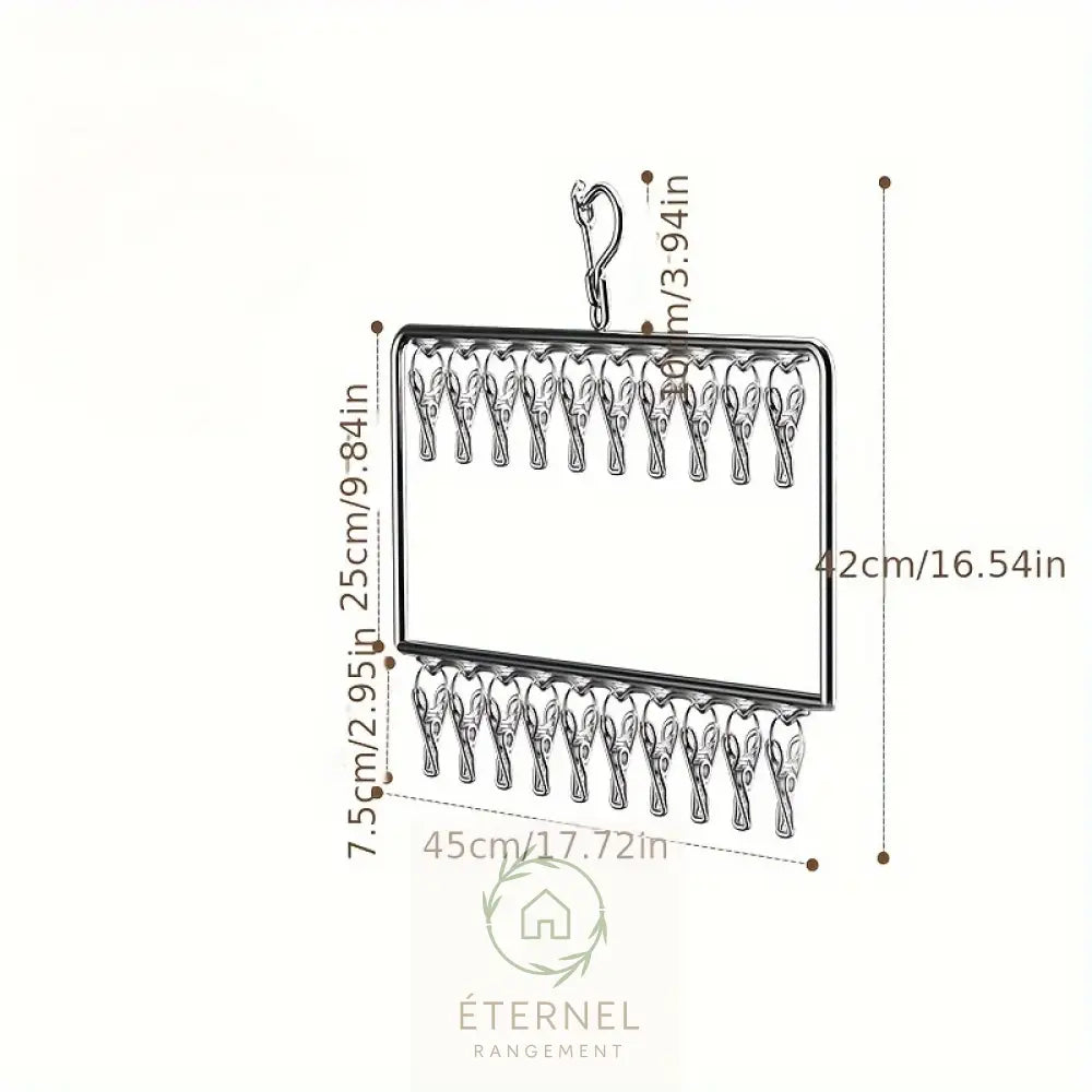 Support mural en acier inoxydable – fixation solide et durable pour accessoires de buanderie