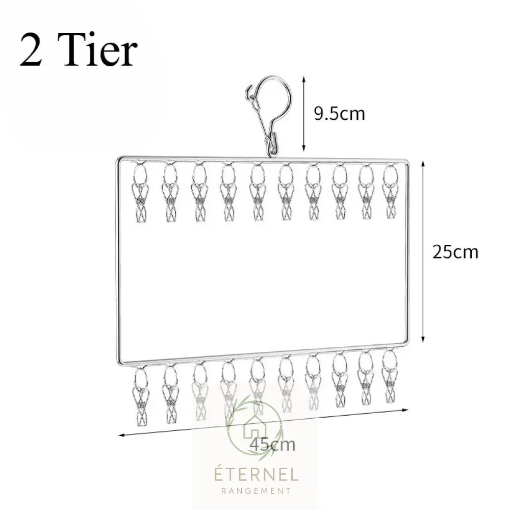 Support mural en acier inoxydable – fixation solide et durable pour accessoires de buanderie WHITE